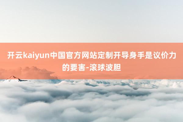 开云kaiyun中国官方网站定制开导身手是议价力的要害-滚球波胆
