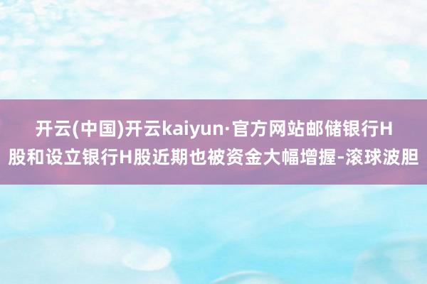 开云(中国)开云kaiyun·官方网站邮储银行H股和设立银行H股近期也被资金大幅增握-滚球波胆