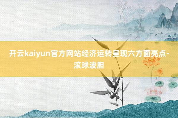 开云kaiyun官方网站经济运转呈现六方面亮点-滚球波胆