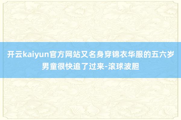 开云kaiyun官方网站又名身穿锦衣华服的五六岁男童很快追了过来-滚球波胆
