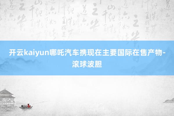 开云kaiyun哪吒汽车携现在主要国际在售产物-滚球波胆