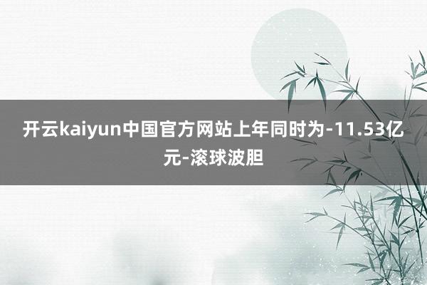开云kaiyun中国官方网站上年同时为-11.53亿元-滚球波胆