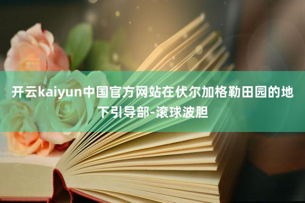 开云kaiyun中国官方网站在伏尔加格勒田园的地下引导部-滚球波胆