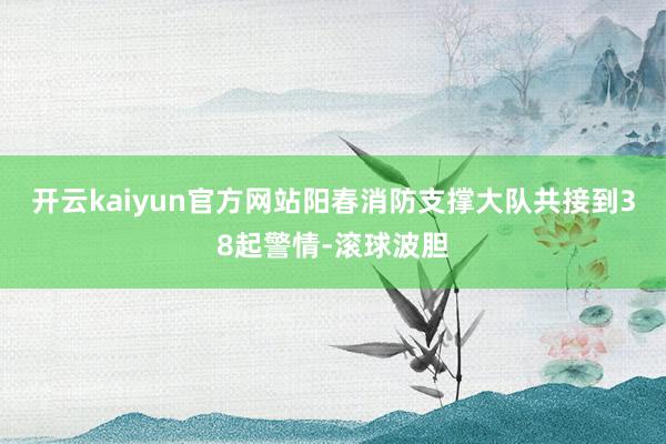 开云kaiyun官方网站阳春消防支撑大队共接到38起警情-滚球波胆