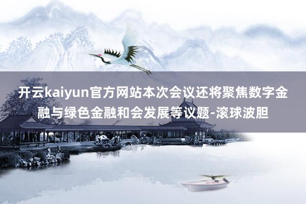 开云kaiyun官方网站本次会议还将聚焦数字金融与绿色金融和会发展等议题-滚球波胆