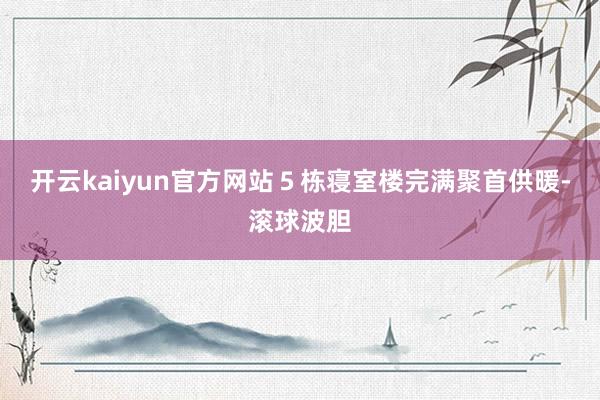 开云kaiyun官方网站５栋寝室楼完满聚首供暖-滚球波胆