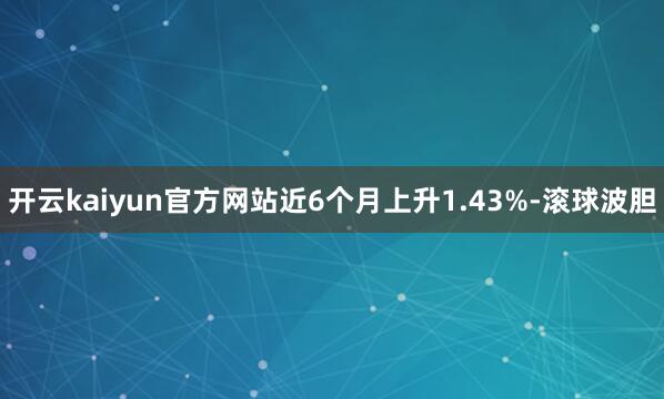 开云kaiyun官方网站近6个月上升1.43%-滚球波胆