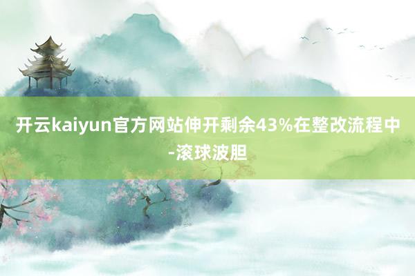 开云kaiyun官方网站伸开剩余43%在整改流程中-滚球波胆