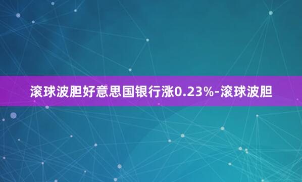 滚球波胆好意思国银行涨0.23%-滚球波胆