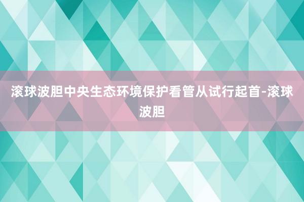 滚球波胆中央生态环境保护看管从试行起首-滚球波胆