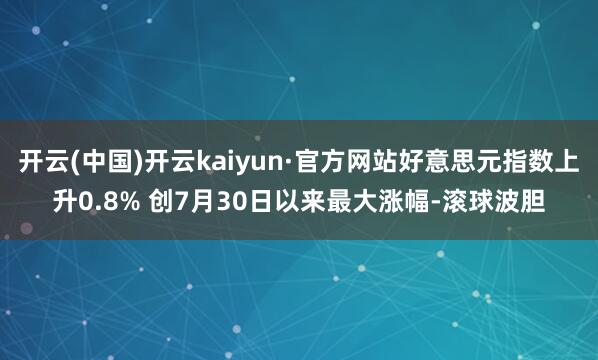 开云(中国)开云kaiyun·官方网站好意思元指数上升0.8% 创7月30日以来最大涨幅-滚球波胆