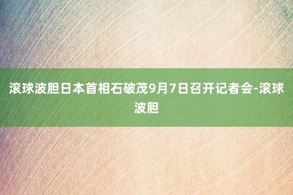 滚球波胆日本首相石破茂9月7日召开记者会-滚球波胆
