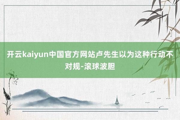 开云kaiyun中国官方网站卢先生以为这种行动不对规-滚球波胆