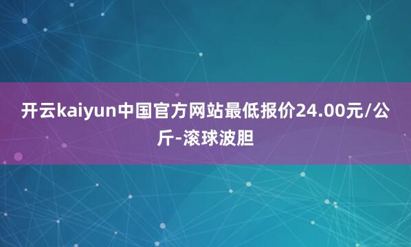 开云kaiyun中国官方网站最低报价24.00元/公斤-滚球波胆