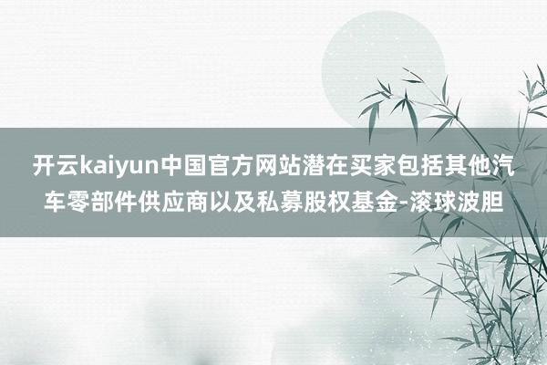 开云kaiyun中国官方网站潜在买家包括其他汽车零部件供应商以及私募股权基金-滚球波胆
